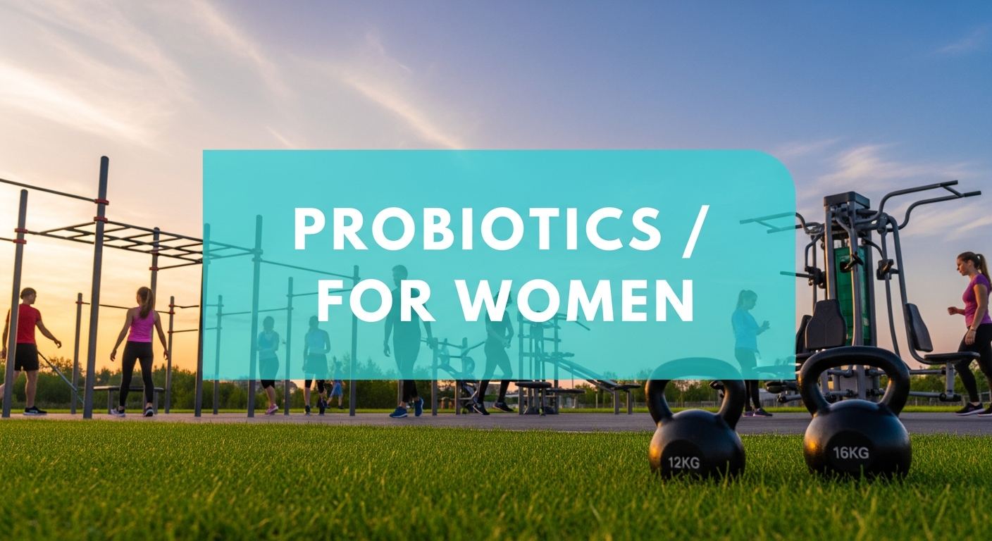 probiotics for women in a health and wellness outdoor fitness setting