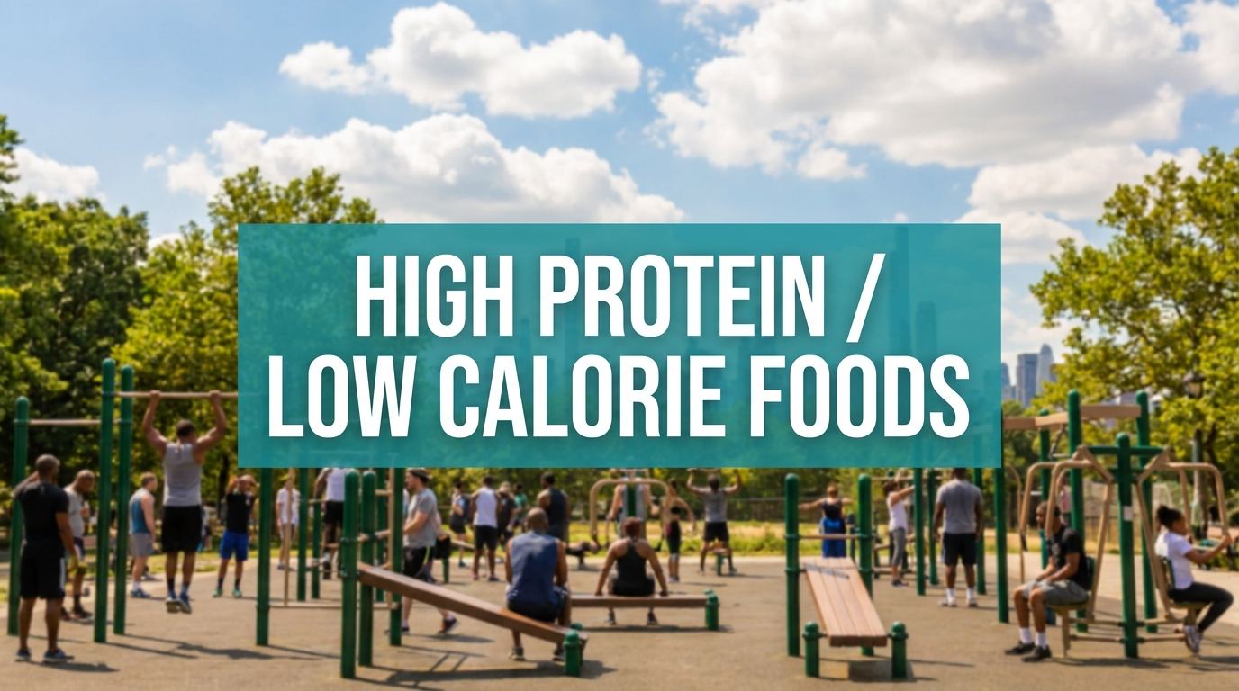 high protein low calorie foods in a health and wellness lifestyle setting