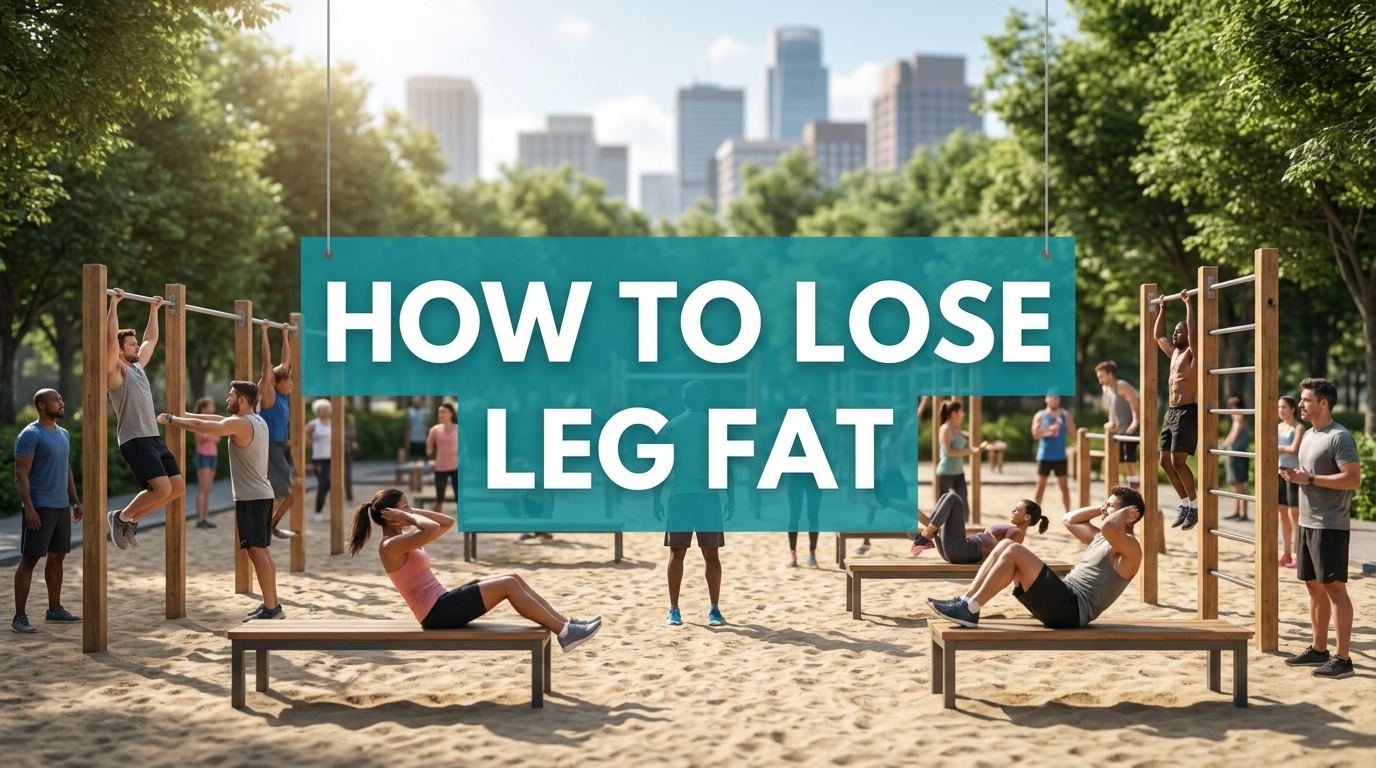 how to lose leg fat outdoor fitness park lifestyle scene