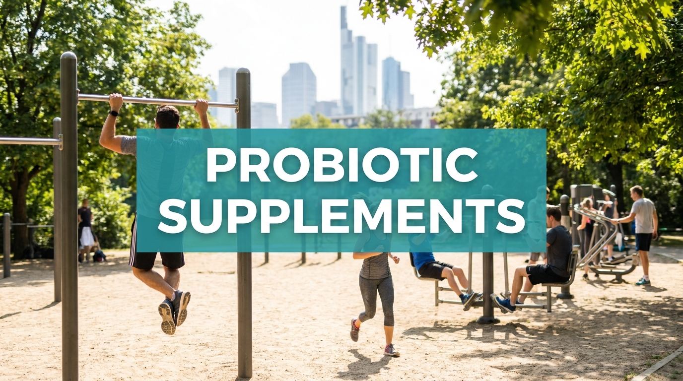 Probiotic supplements in a health and wellness lifestyle setting