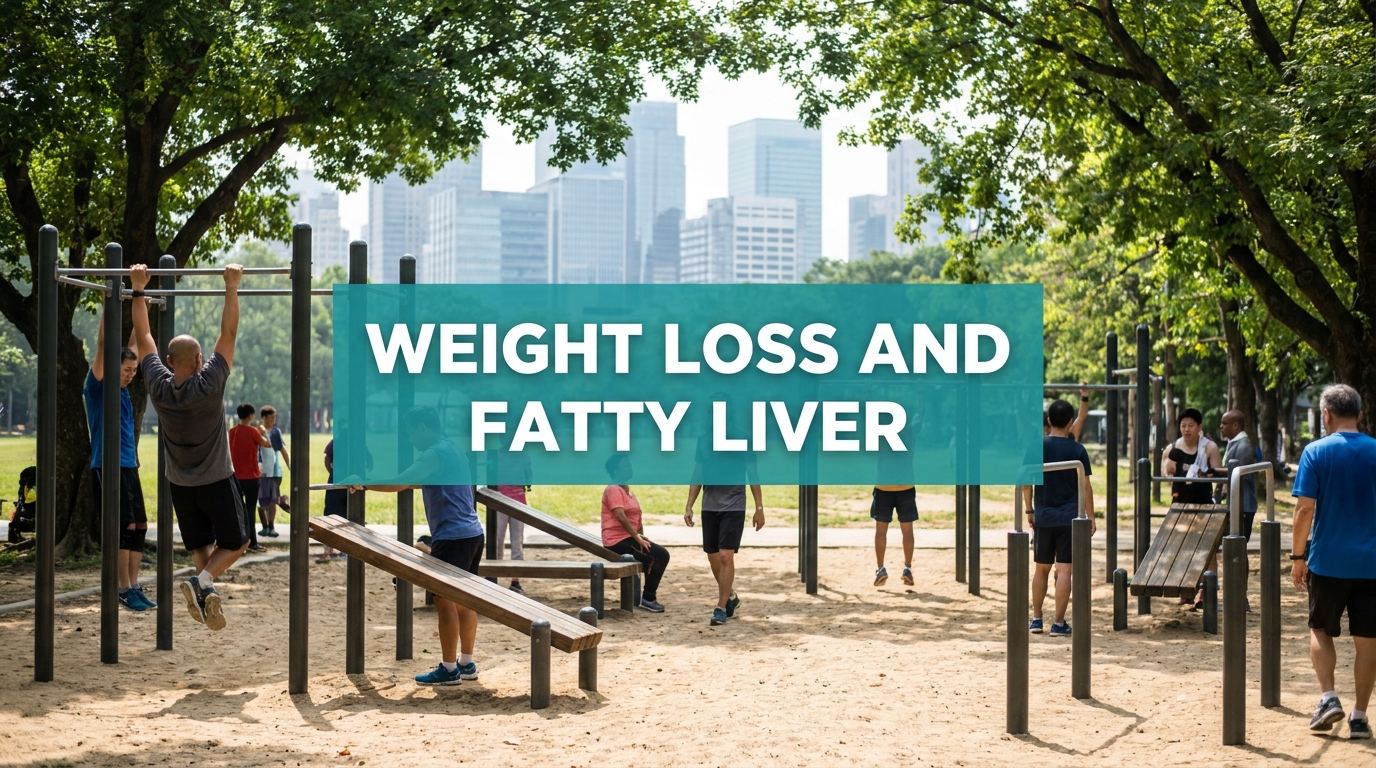 weight loss and fatty liver outdoor fitness and wellness lifestyle setting